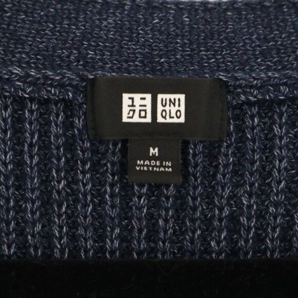Uniqlo Cardigan Womens M Navy Boho Transitional Academia Normcore Work Wear Warm - Picture 2 of 14